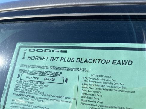 New 2024 Dodge Hornet R/T Plus w/ R/T Blacktop Package image 22