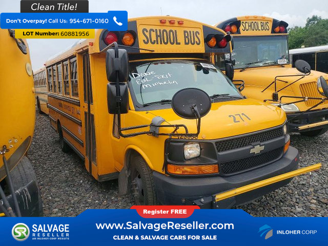 Used 2012 Chevrolet Express 3500 Extended w/ School Bus Package RWD image 1