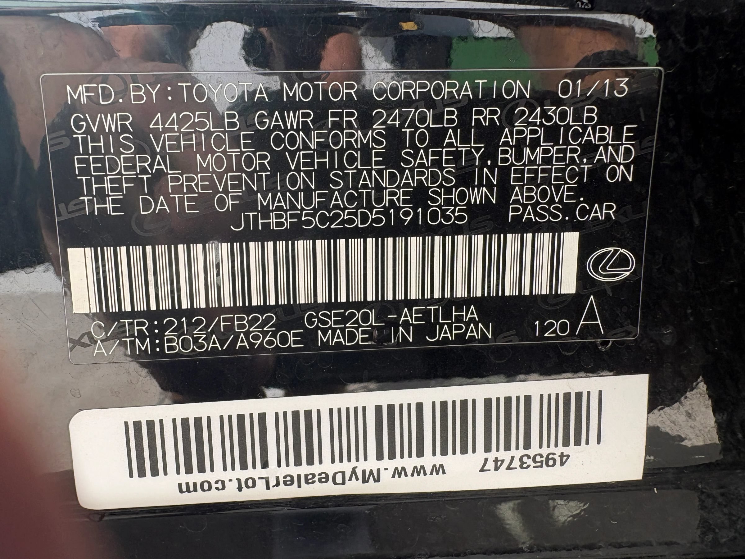 Used 2013 Lexus IS 250 w/ F-Sport Pkg w/Summer Tires RWD image 37
