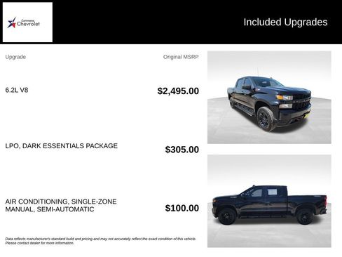 Used 2021 Chevrolet Silverado 1500 Custom Trail Boss w/ LPO, Dark Essentials Package AWD/4WD image 14