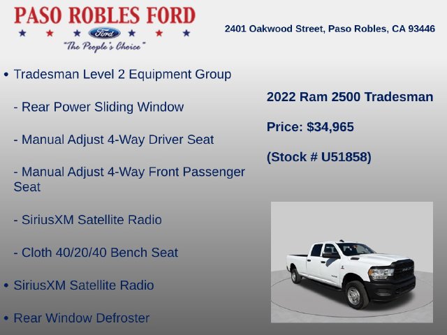 Used 2022 RAM 2500 Tradesman AWD/4WD image 12