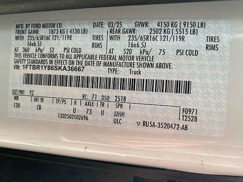 Used 2025 Ford Transit 250 Low Roof w/ Exterior Upgrade Package RWD image 43