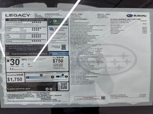New 2025 Subaru Legacy Limited image 27