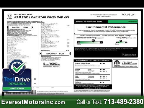 Used 2022 RAM 2500 Lone Star w/ Level C Equiment Group AWD/4WD image 1