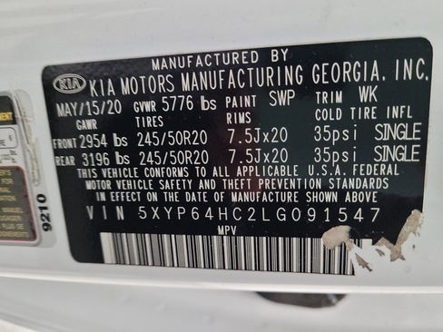 Used 2020 Kia Telluride S w/ S 8 Passenger Seating Package FWD image 33