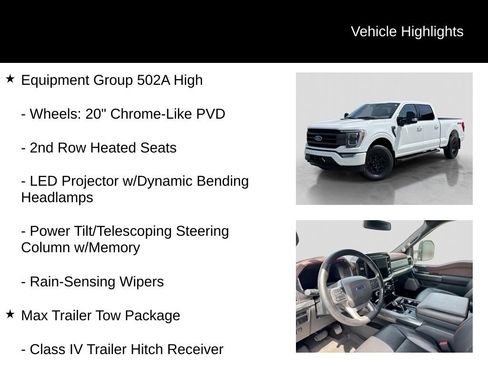 Certified 2023 Ford F150 Lariat w/ Equipment Group 502A High AWD/4WD image 11