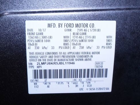 Used 2018 Lincoln MKX Select w/ Select Plus Package image 49