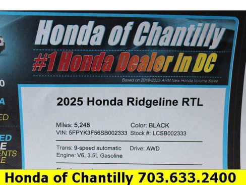 Used 2025 Honda Ridgeline RTL image 33