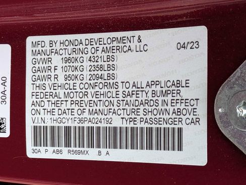 Certified 2023 Honda Accord EX image 33