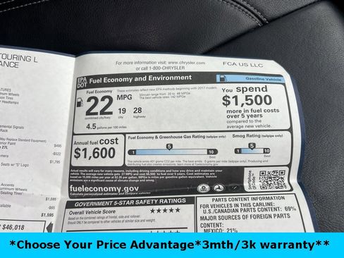 Certified 2022 Chrysler Pacifica Touring-L w/ S Appearance Package image 41