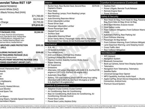 New 2026 Chevrolet Tahoe RST w/ Comfort Package AWD/4WD image 25