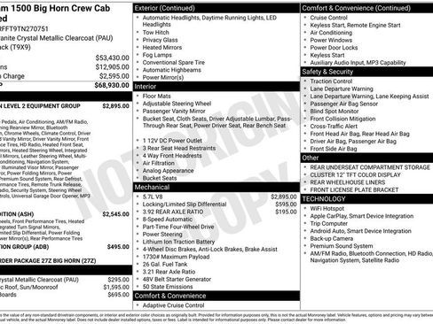New 2026 RAM 1500 Big Horn AWD/4WD image 33