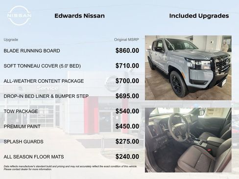 New 2026 Nissan Frontier SV w/ All-Weather Content Package AWD/4WD image 4