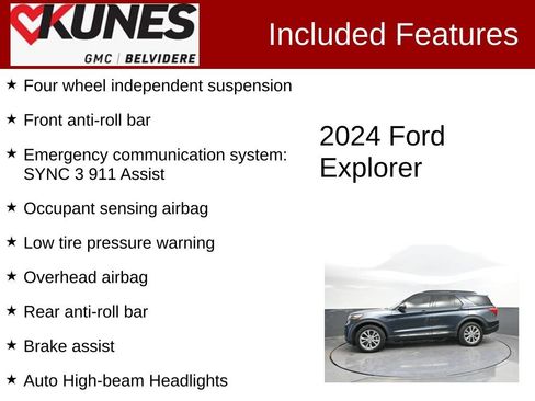 Used 2024 Ford Explorer XLT w/ Equipment Group 202A AWD/4WD image 3