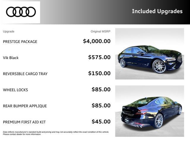 Used 2022 Genesis G70 2.0T w/ Prestige Package AWD/4WD image 3