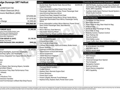 Used 2026 Dodge Durango SRT Hellcat w/ Premium Group AWD/4WD image 5