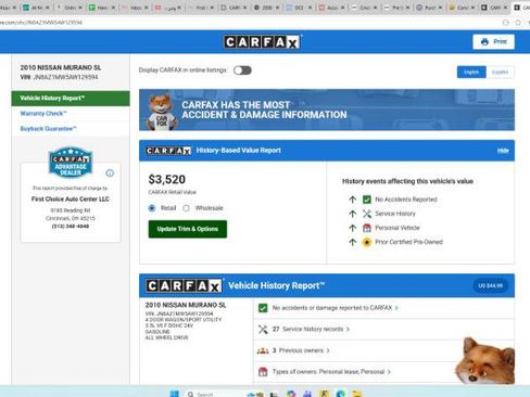 Used 2010 Nissan Murano SL w/ Premium Pkg image 2