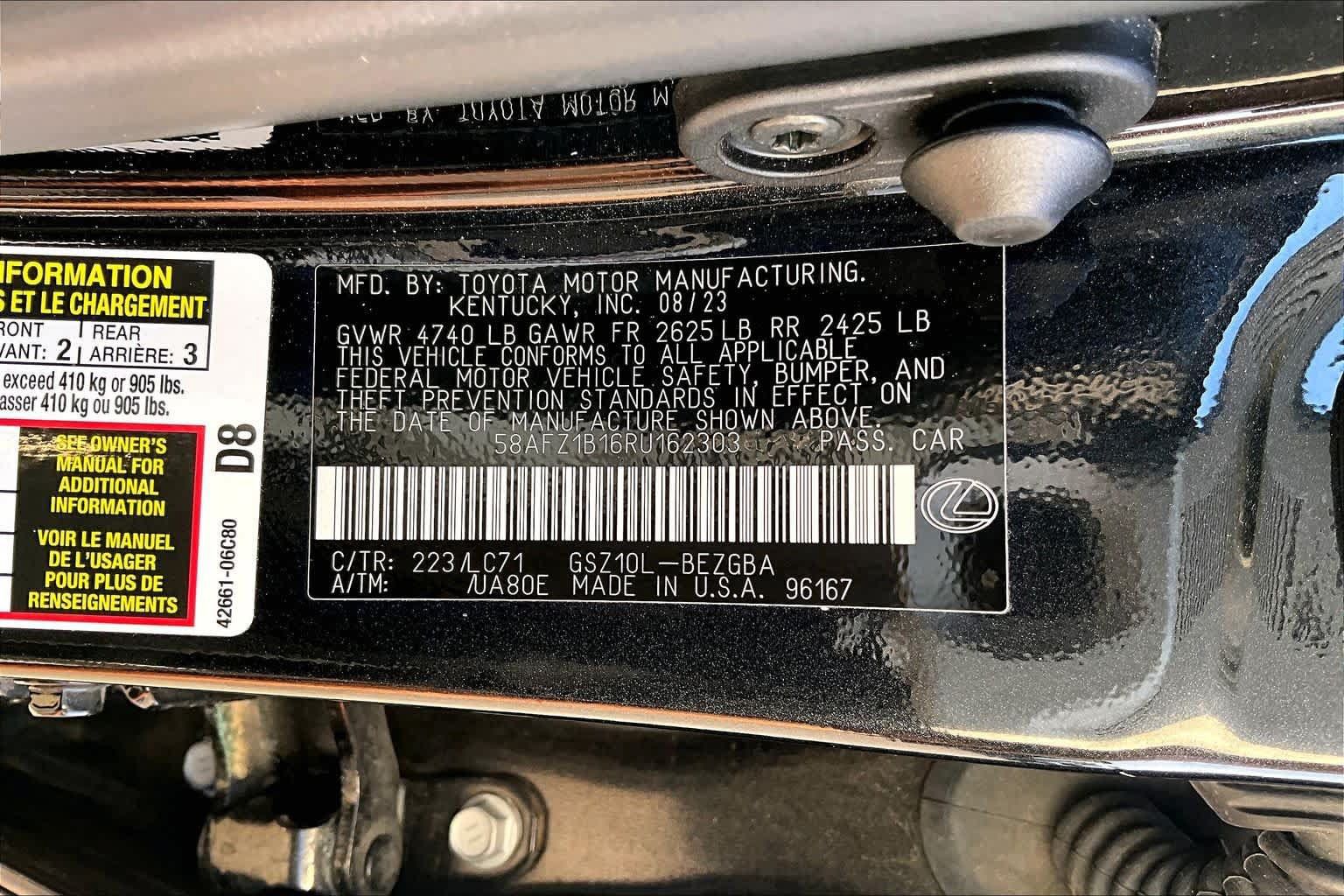 Used 2024 Lexus ES 350 Ultra Luxury w/ Accessory Package (Z2) FWD image 34