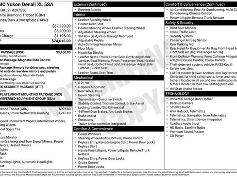 Used 2015 GMC Yukon XL Denali w/ Touring Package RWD image 1