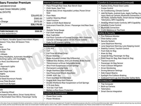 Used 2019 Subaru Forester Premium w/ All-Weather Package AWD/4WD image 6