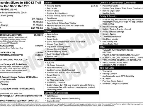 Used 2021 Chevrolet Silverado 1500 LT Trail Boss w/ Convenience Package II AWD/4WD image 12