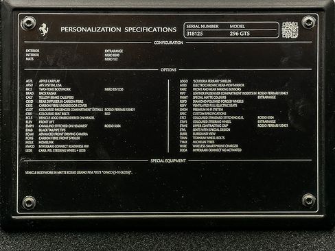 Certified 2025 Ferrari 296 GTS RWD image 36
