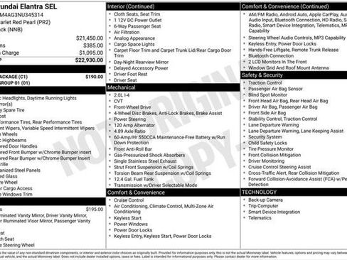 Used 2022 Hyundai Elantra SEL w/ Cargo Package FWD image 1