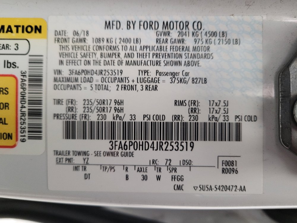 Used 2018 Ford Fusion SE w/ Fusion SE Technology Package FWD image 33