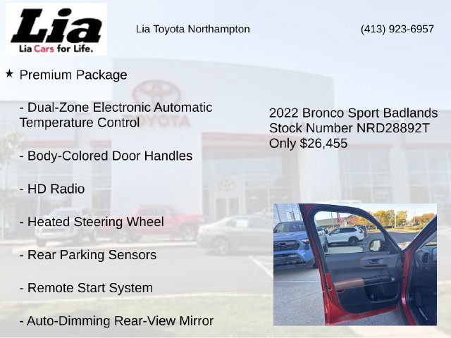 Used 2022 Ford Bronco Sport Badlands w/ Premium Package AWD/4WD image 7