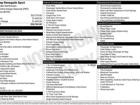 Used 2019 Jeep Renegade Sport AWD/4WD image 36