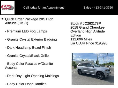 Used 2018 Jeep Grand Cherokee High Altitude AWD/4WD image 11