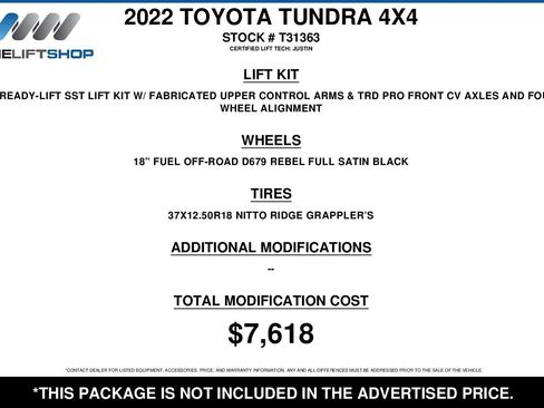 Used 2022 Toyota Tundra Limited w/ TRD Off-Road Package image 2