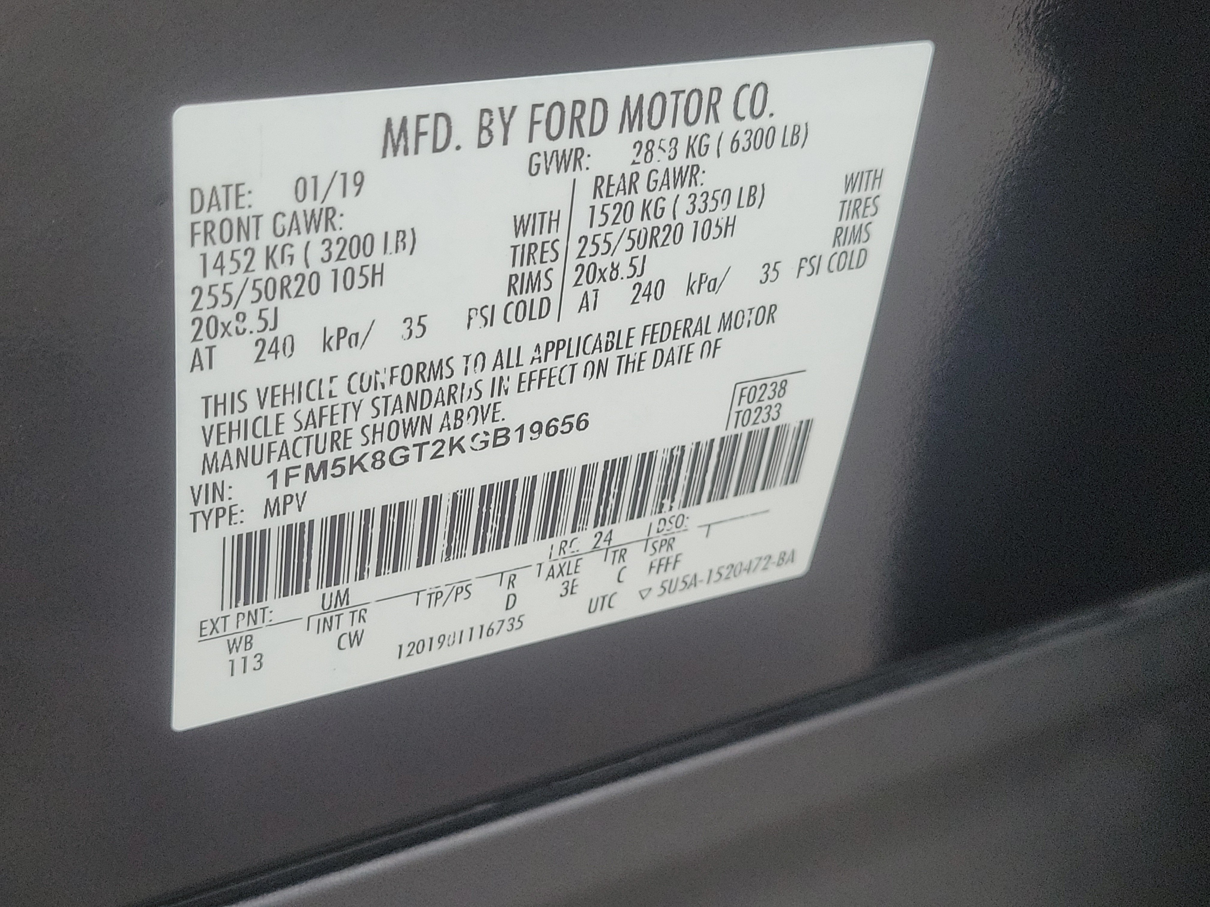 Used 2019 Ford Explorer Sport w/ Equipment Group 401A AWD/4WD image 37