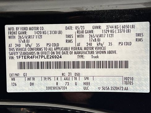 Used 2023 Ford Ranger Lariat w/ Equipment Group 501A High AWD/4WD image 74