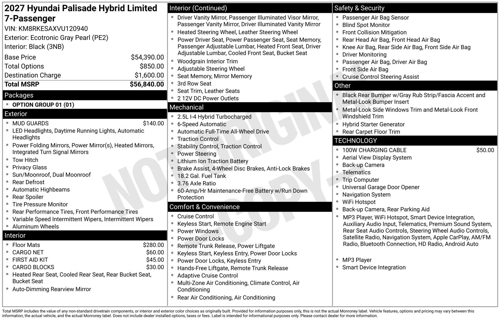 New 2027 Hyundai Palisade Limited AWD/4WD image 16