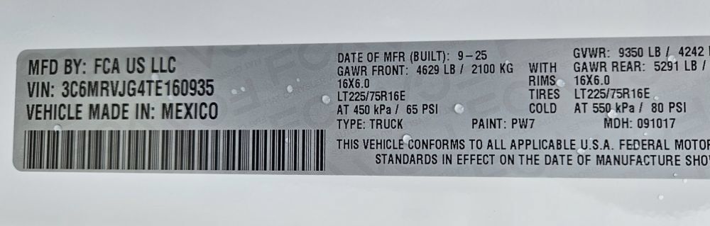 Used 2026 RAM ProMaster 3500 w/ Convenience Group FWD image 17