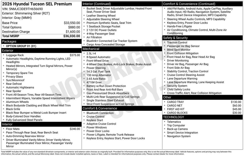 Certified 2026 Hyundai Tucson SEL FWD image 26
