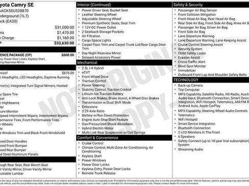 Used 2025 Toyota Camry SE w/ Convenience Package FWD image 2