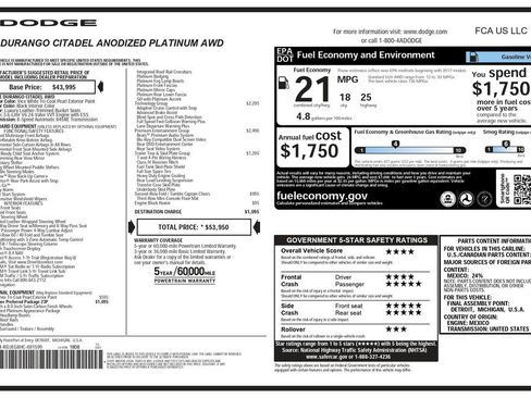 Used 2017 Dodge Durango Citadel image 3