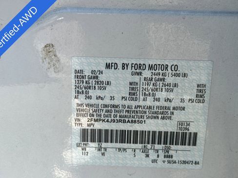 Certified 2024 Ford Edge SEL AWD/4WD image 29