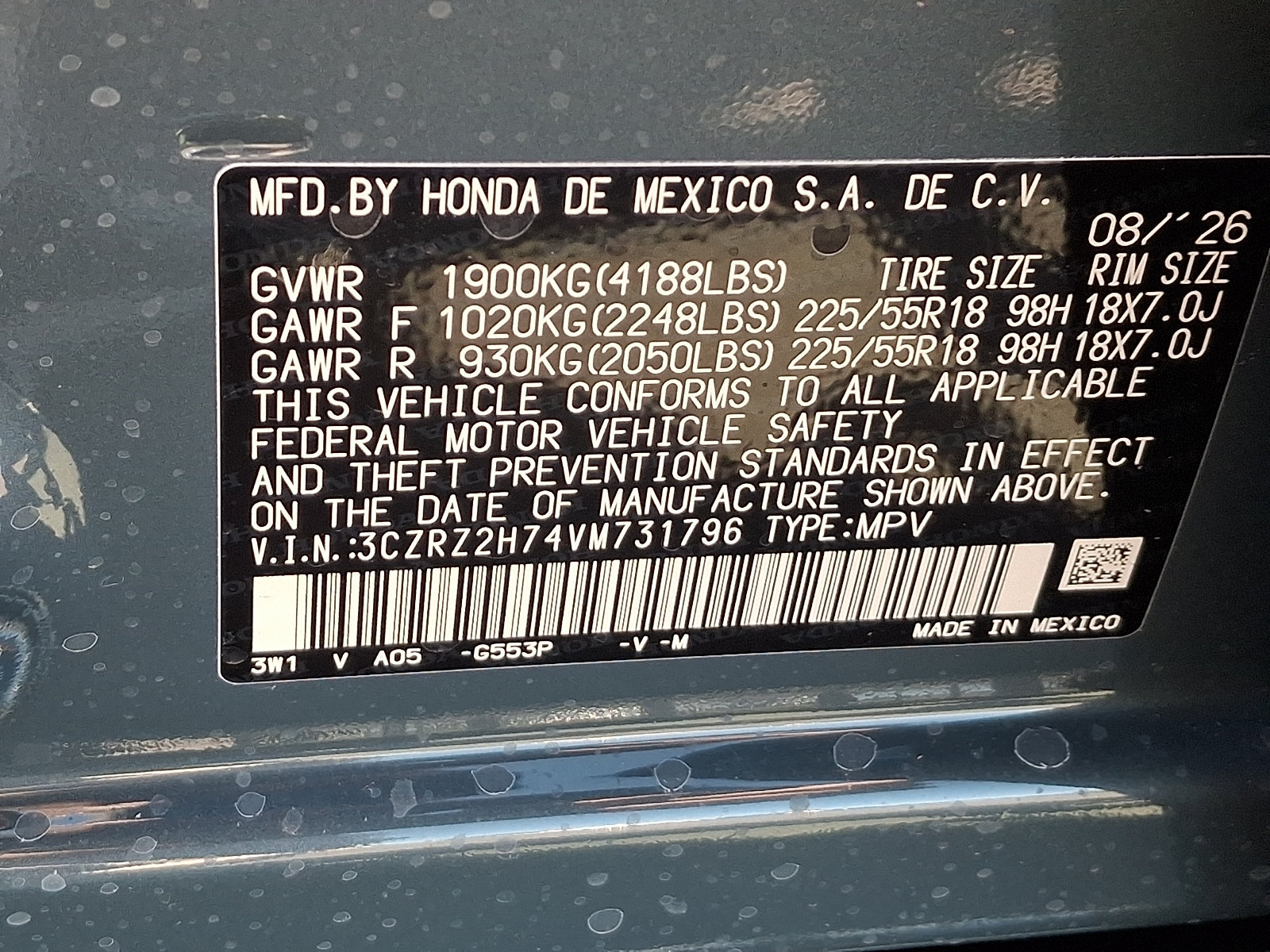 New 2027 Honda HR-V EX-L image 10