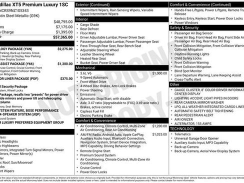 Used 2022 Cadillac XT5 Premium Luxury w/ Technology Package FWD image 34