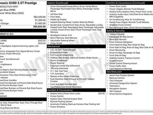 New 2026 Genesis GV80 3.5T Prestige image 6