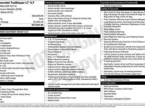 Used 2025 Chevrolet TrailBlazer LT AWD/4WD image 6