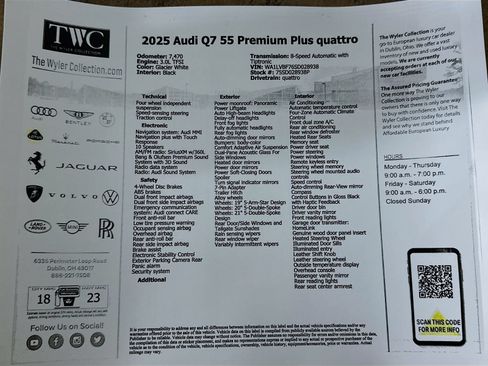 Used 2025 Audi Q7 3.0T Premium Plus w/ Premium Plus Package AWD/4WD image 49