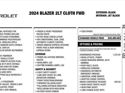 Used 2024 Chevrolet Blazer LT w/ Convenience Package FWD image 1