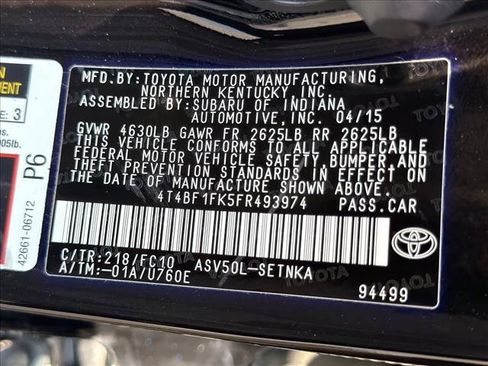 Used 2015 Toyota Camry LE FWD image 26