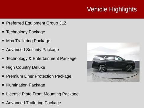New 2026 Chevrolet Tahoe High Country AWD/4WD image 2