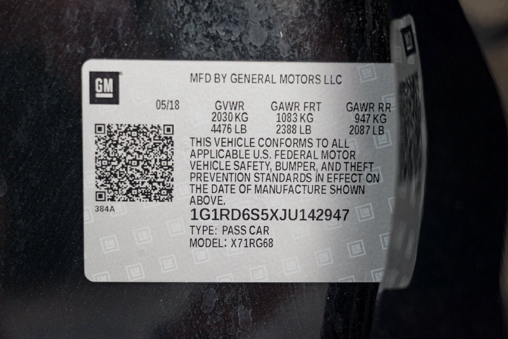 Used 2018 Chevrolet Volt Premier w/ Driver Confidence Package FWD image 59