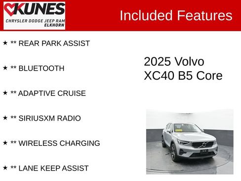 Used 2025 Volvo XC40 B5 Core AWD/4WD image 3